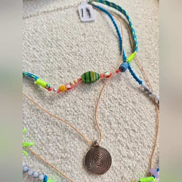 NWT- Free People × Ariana Ost, My Magic Layered Necklace, Turquoise/Blue… - Picture 6 of 9